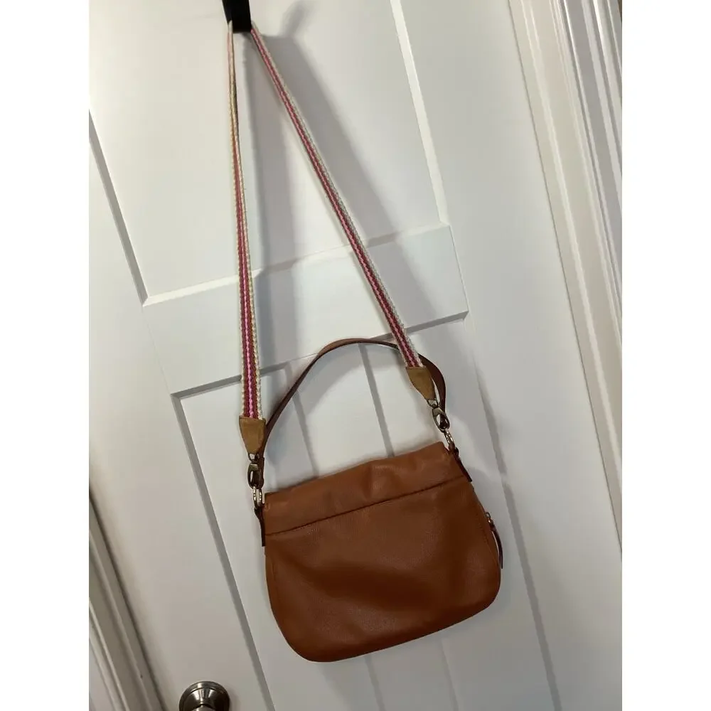Nordstrom Women's Bella Leather Shoulder Crossbody Bag Casual‎ Minimalist Tan